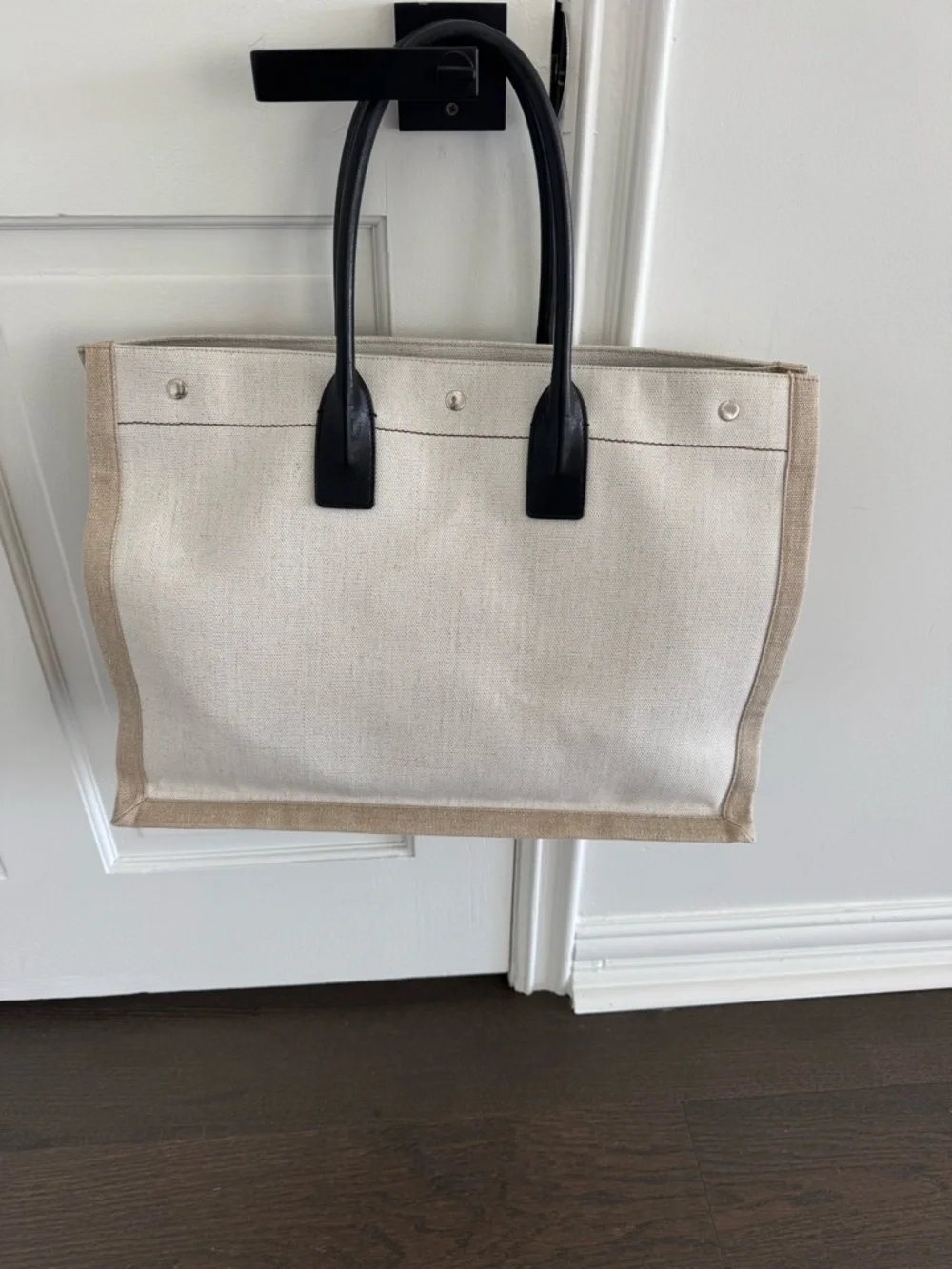 Saint Laurent Rive Gauche Tote with Black Handles - Picture 3 of 8